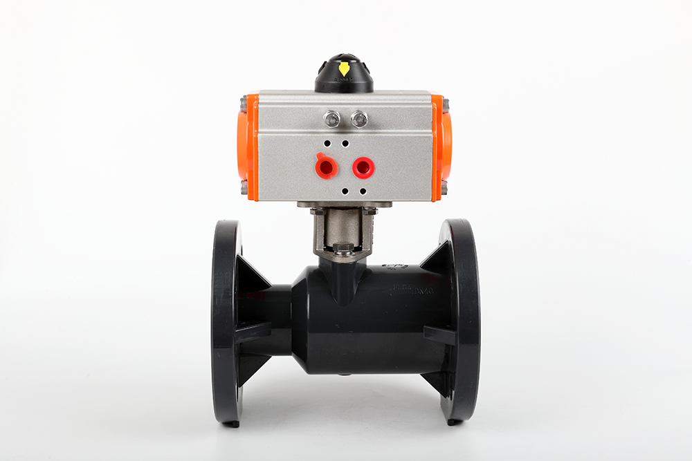 牙叉镇气动法兰一体球阀